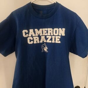 Duke Blue Devils CAMERON CRAZIE Adult Shirt with Graphic Print Sz Large